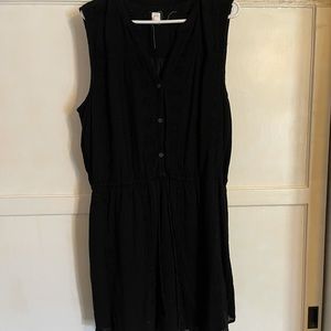 Gap sleeveless black dress XL